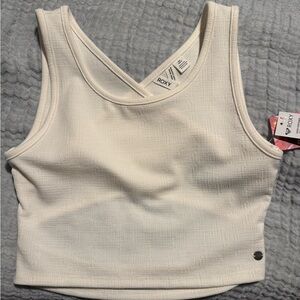 Roxy Ivory Textured Sleeveless Top